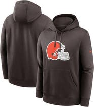 Nike Men's Nike Brown Cleveland Browns Club Logo Pullover Hoodie