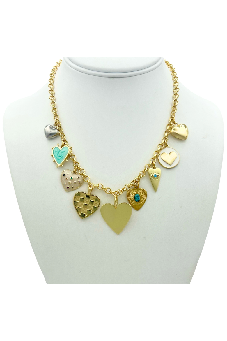 Charm Necklace, Main, color, Full Hearts