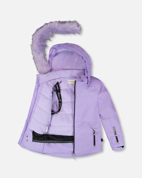 Deux Par Deux Two-piece Play Snowsuit With Pants In Purple