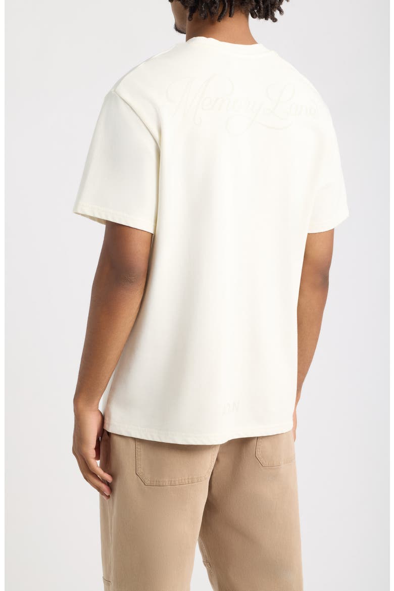 Monogram Embossed Cotton Graphic T-Shirt, Alternate, color, ANTIQUE WHITE