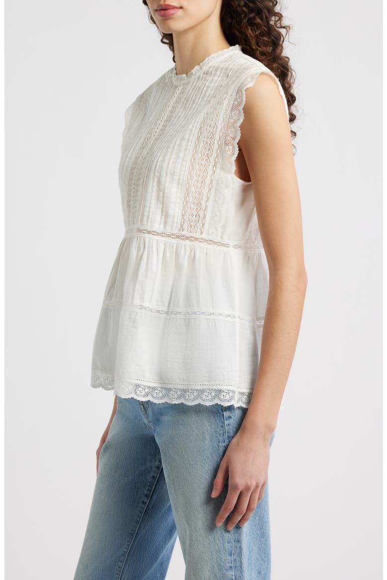 The Sonnet Lace Inset Top, Alternate, color, TRUE WHITE