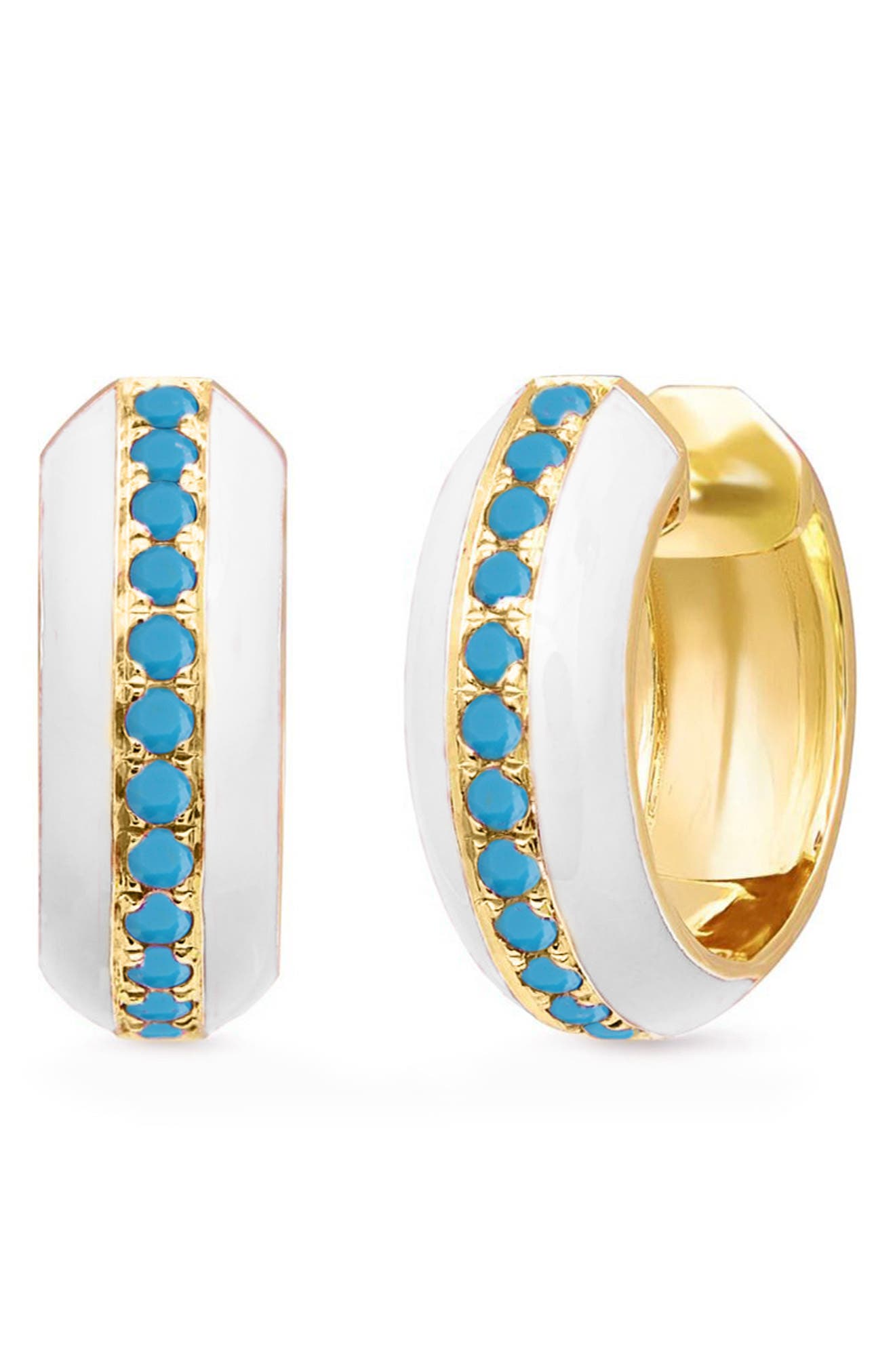 GABI RIELLE 14K Gold Plated Sterling Silver & Turquoise White French ...