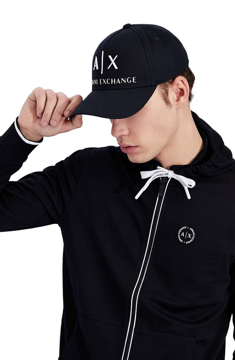 Armani Exchange Classic Embroidered Logo Baseball Cap, Alternate, color,