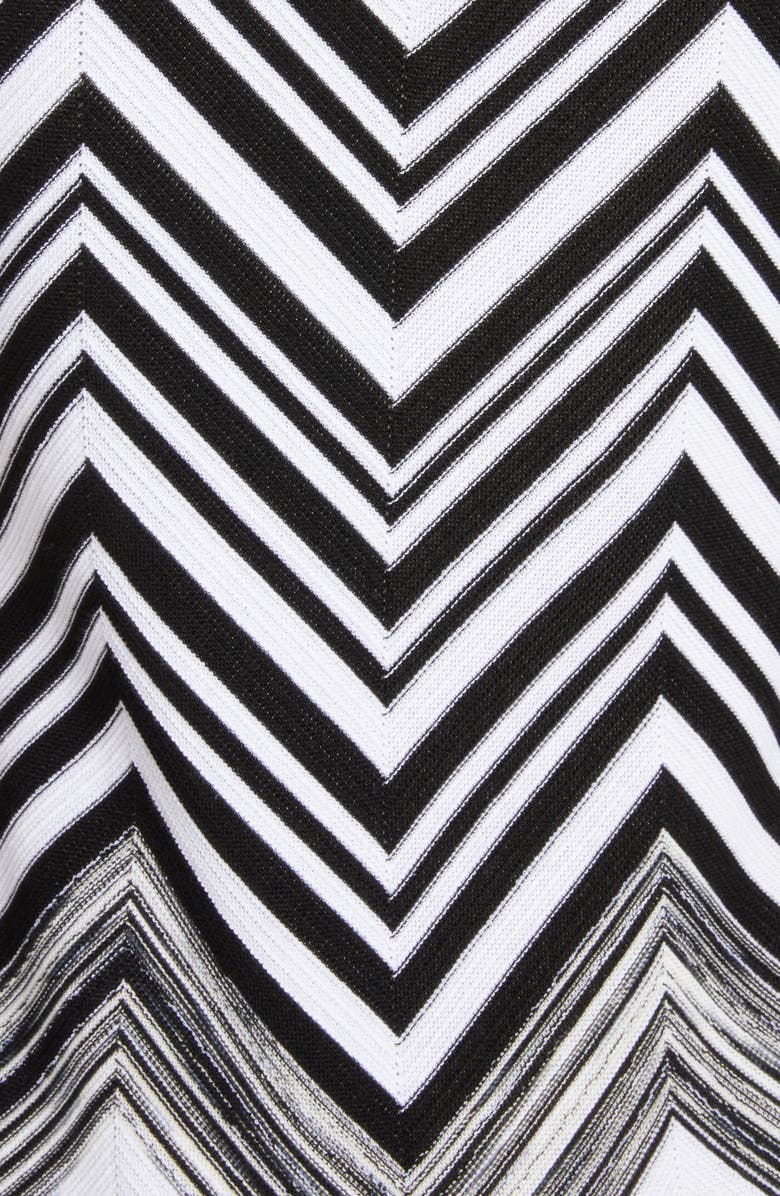 Missoni Zig Zag Sleeveless Cotton Blend Minidress, Alternate, color,