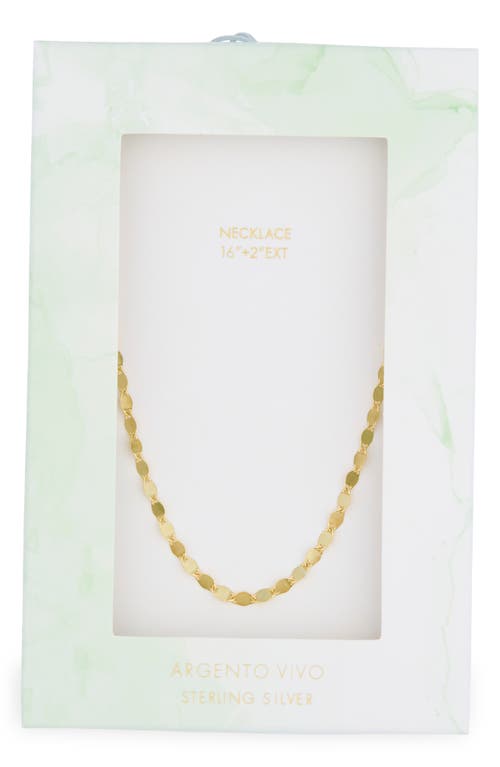 Argento Vivo Disc Chain Necklace In Gold