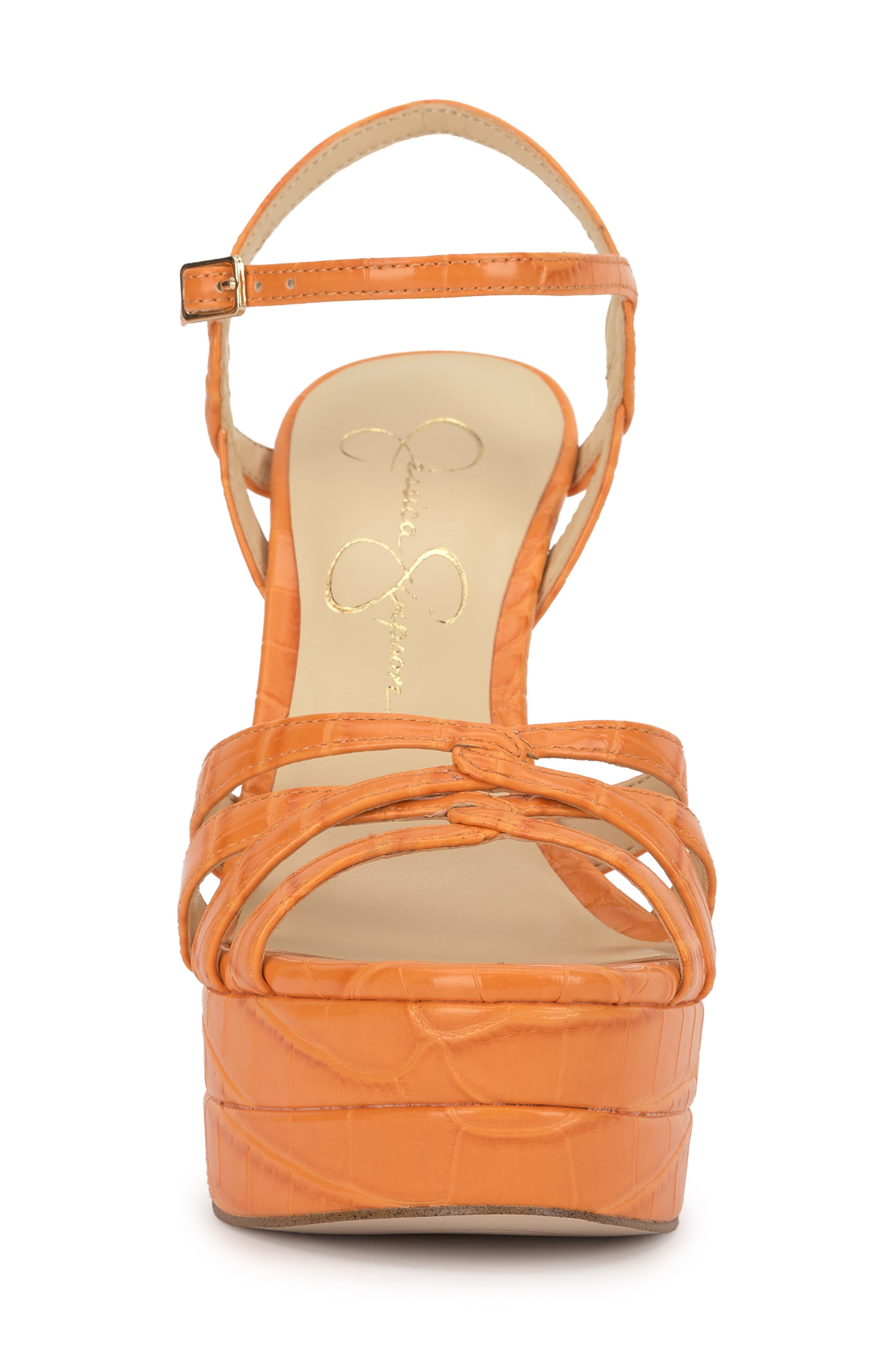 Itzari Ankle Strap Platform Sandal, Alternate, color, ORANGE 04