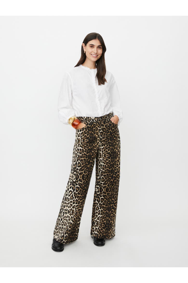 MaPassang Leopard Print Jeans, Alternate, color, Otter