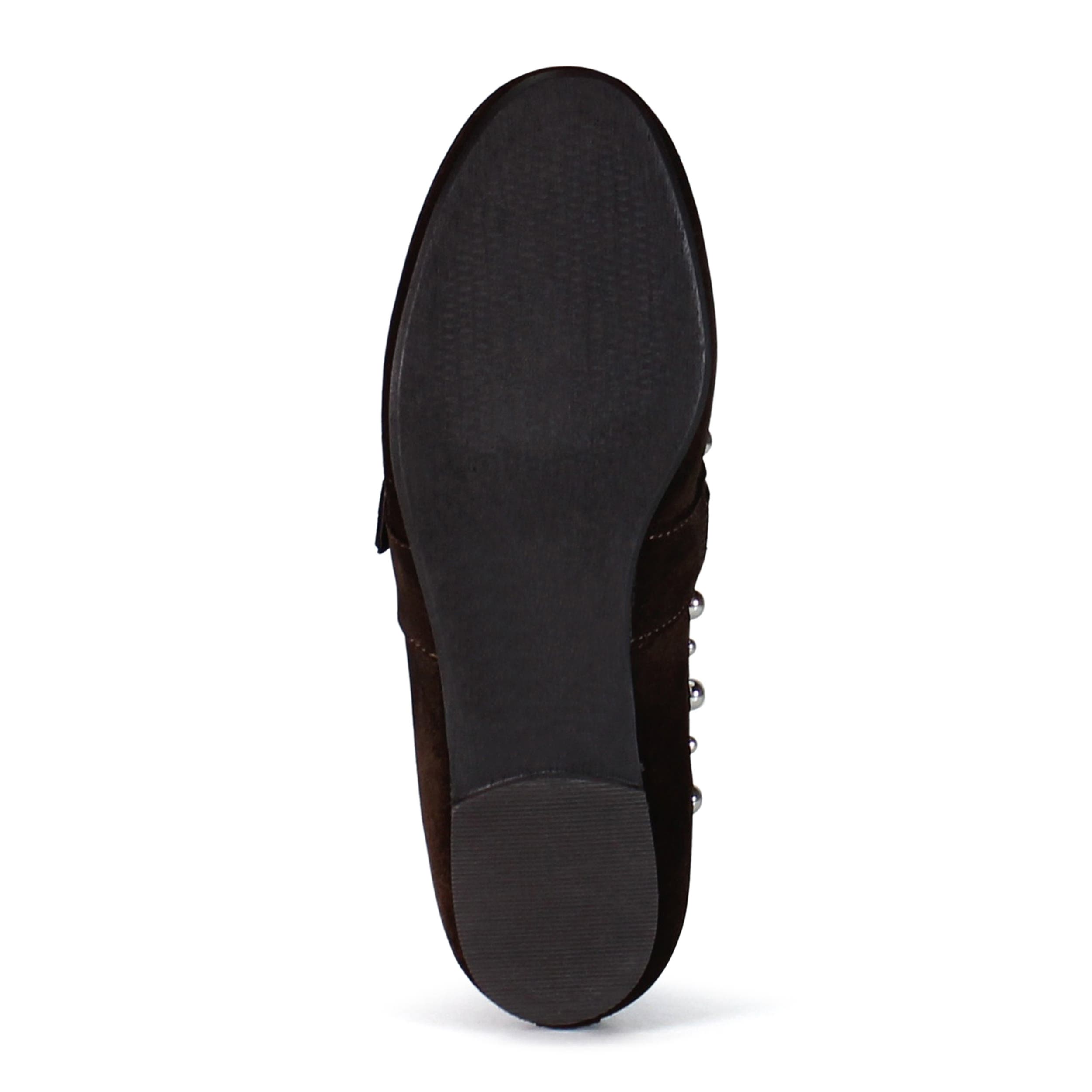 EXEC UTIVE Suede Mary Jane Flat, Alternate, color, Chocolate