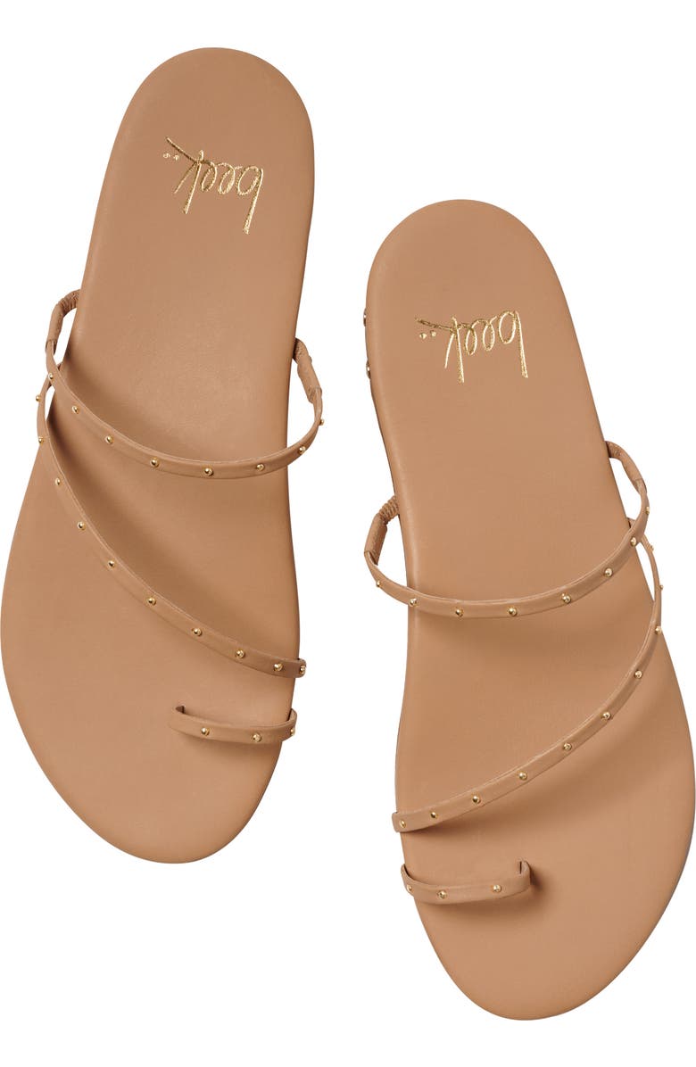 Beek Ula Studded Leather Sandal, Alternate, color, Beach