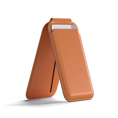 Vegan-Leather Magnetic Wallet Stand