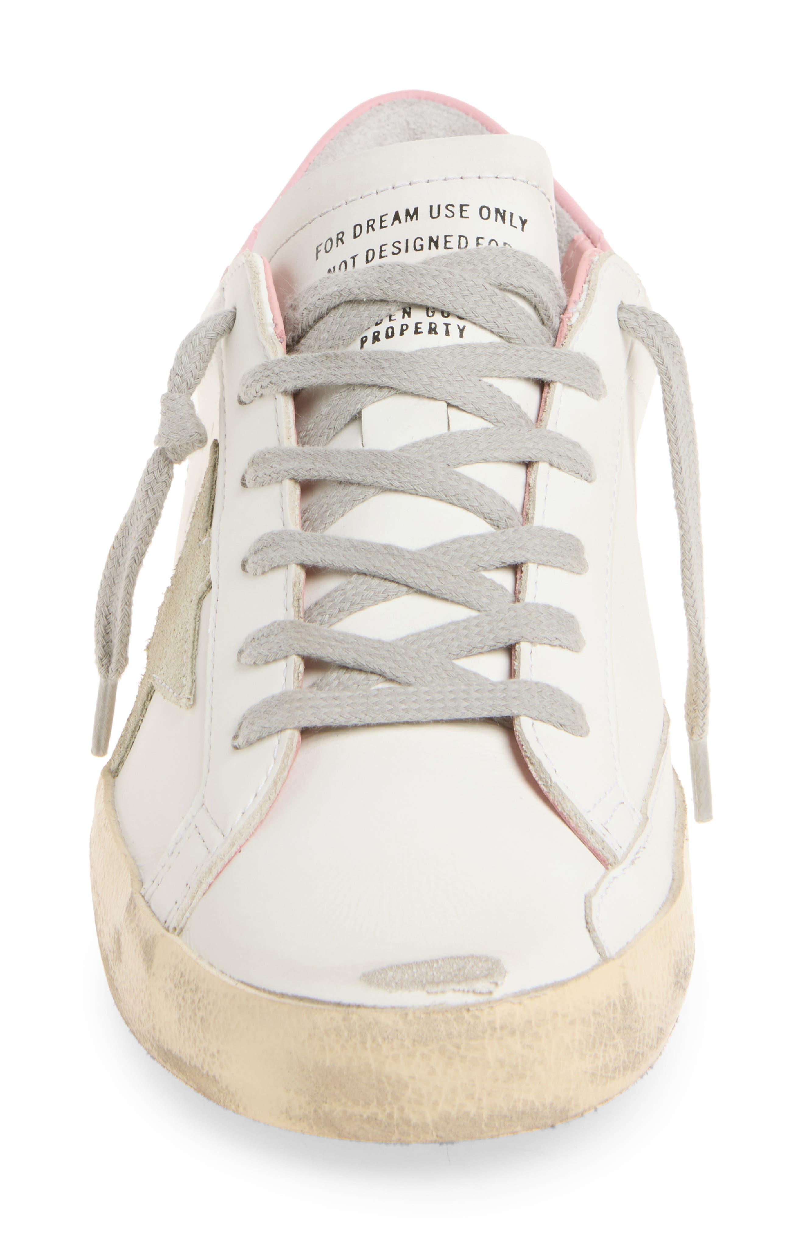 Golden Goose Super-Star Low Top Sneaker, Alternate, color, White/ Ice/ Light Pink