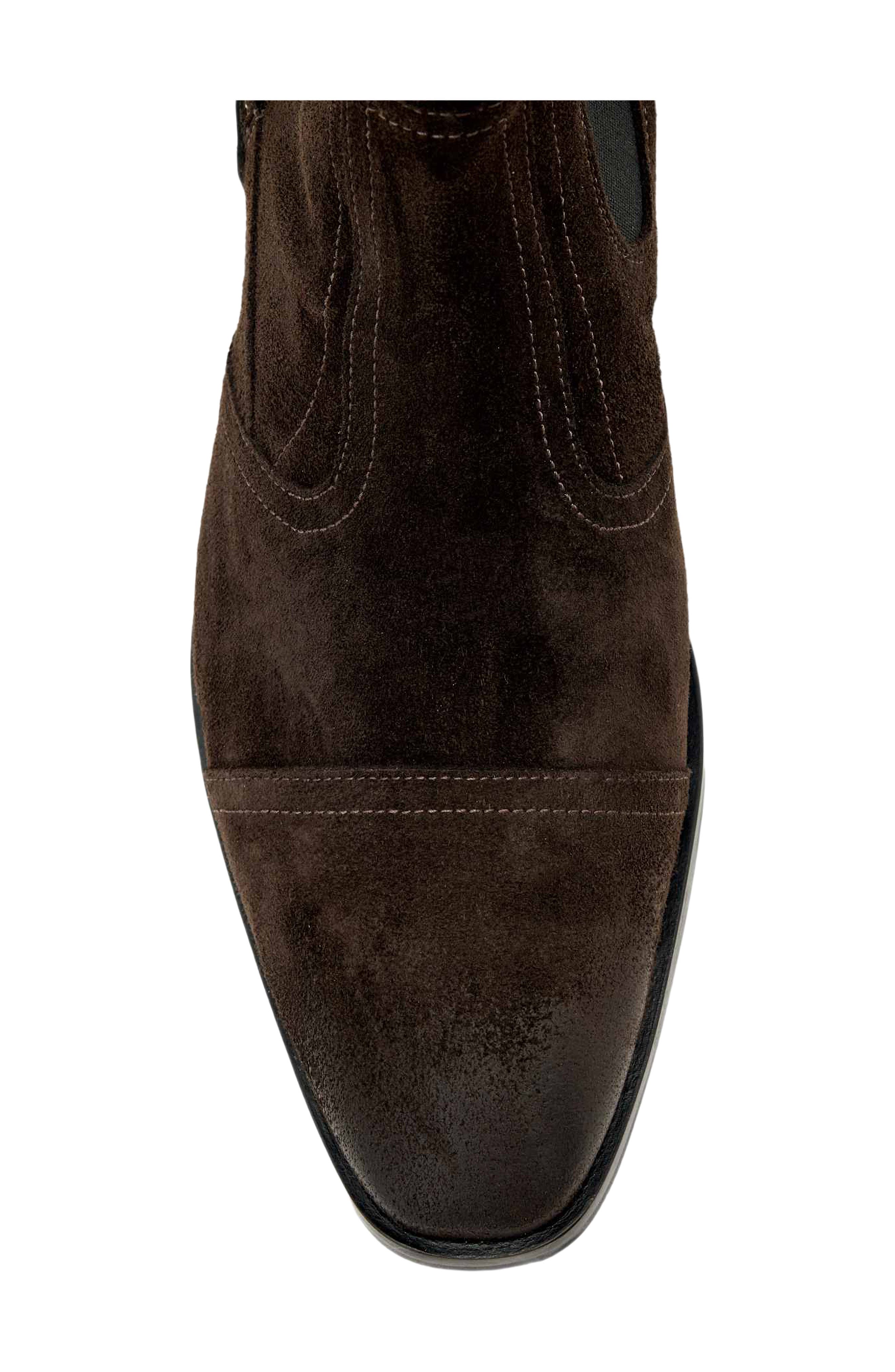 Dorian Leather Zip Boot, Alternate, color, DARK BROWN