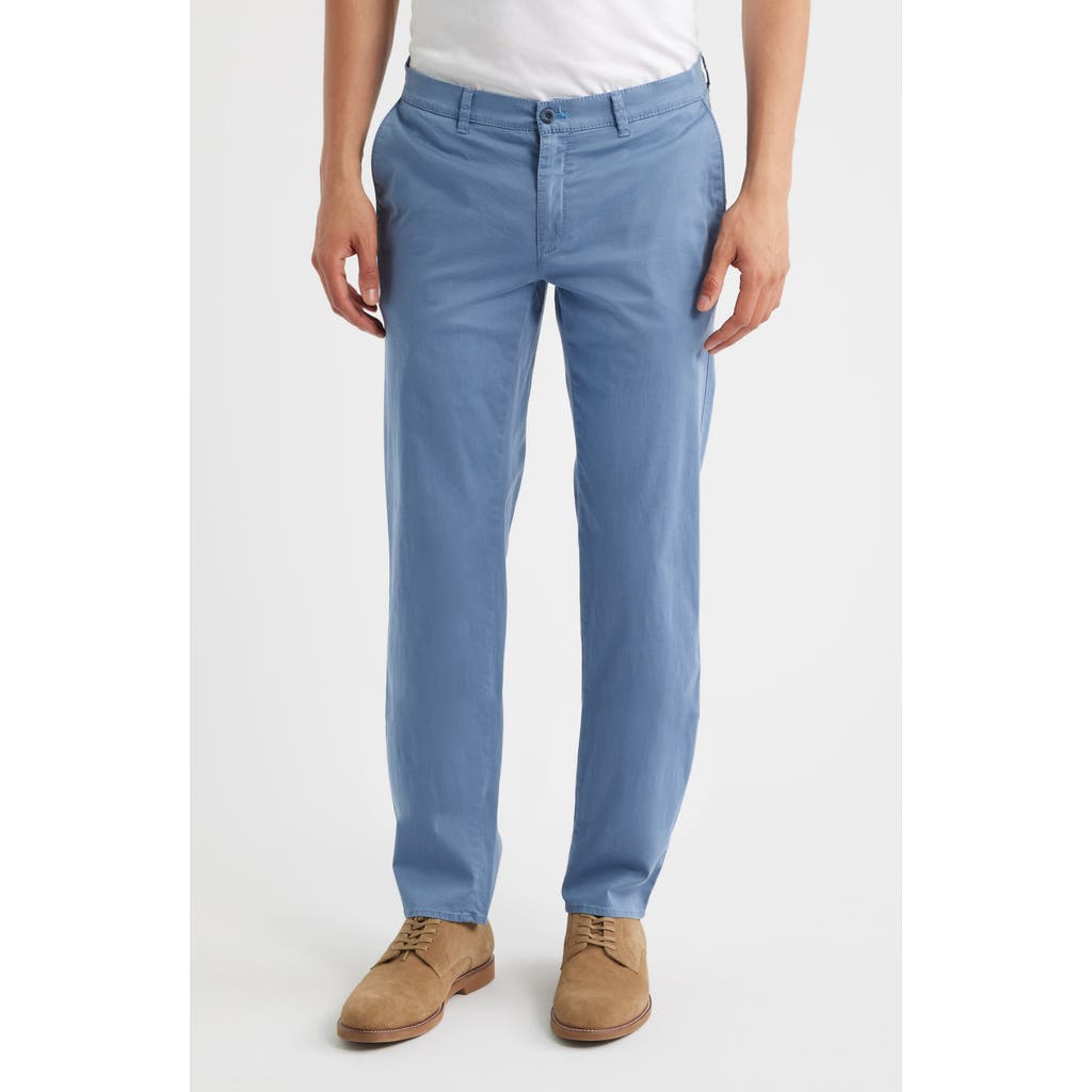 Brax Fabio Micropattern Flat Front Cotton Blend Pants