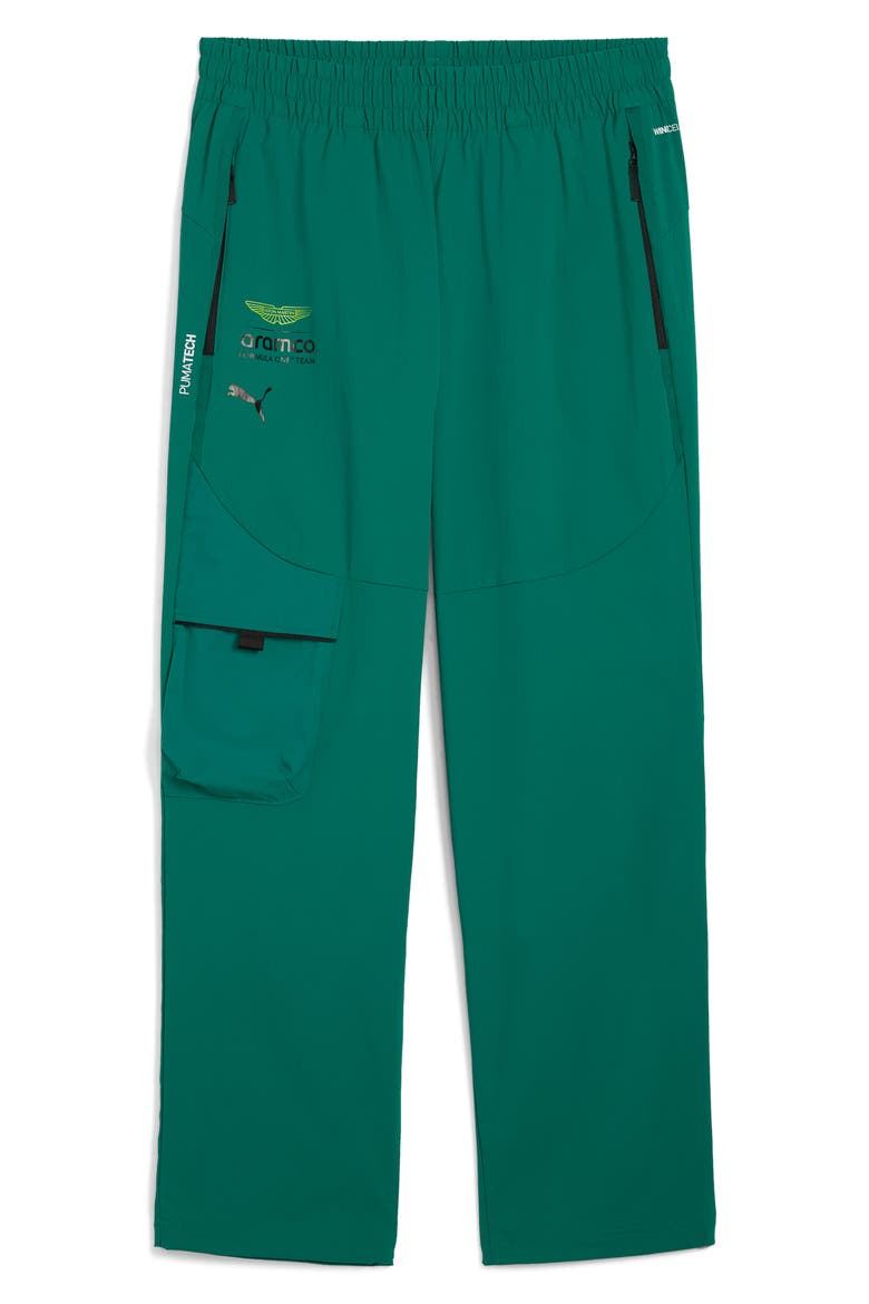 x AMF1 PUMATECH Water Repellent Stretch Nylon Cargo Pants, Alternate, color, GREEN LUX