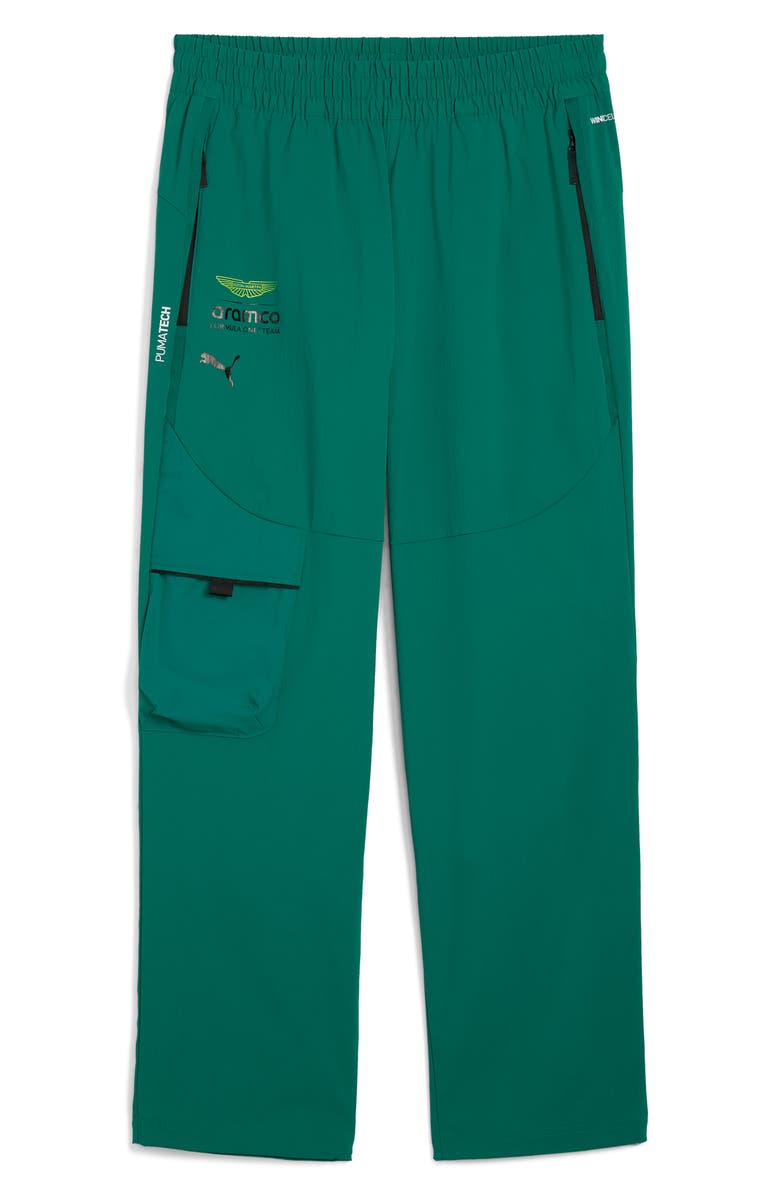 PUMA x AMF1 PUMATECH Water Repellent Stretch Nylon Cargo Pants, Alternate, color, Green Lux