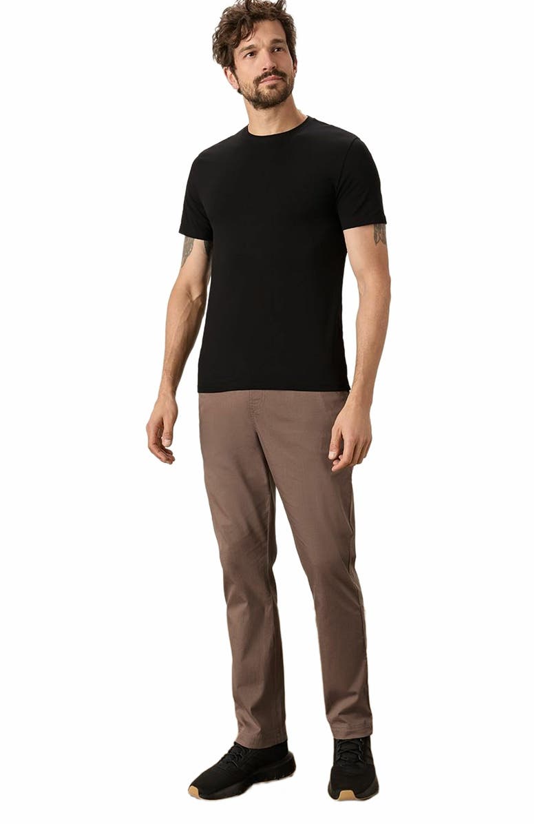 Pact Organic Cotton Luxe Stretch Jersey Slim Crew Neck Tee, Main, color, Black