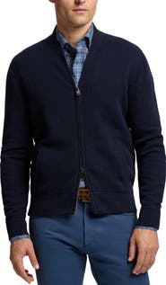 Ralph Lauren Purple Label Cashmere French Terry Zip Cardigan