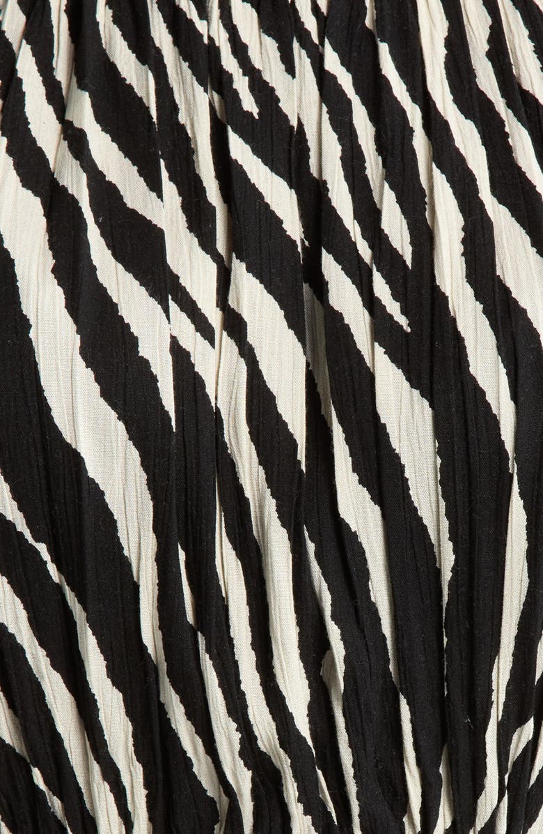 Elan Sleeveless Crop Cover-Up Top, Alternate, color, Black Zebra