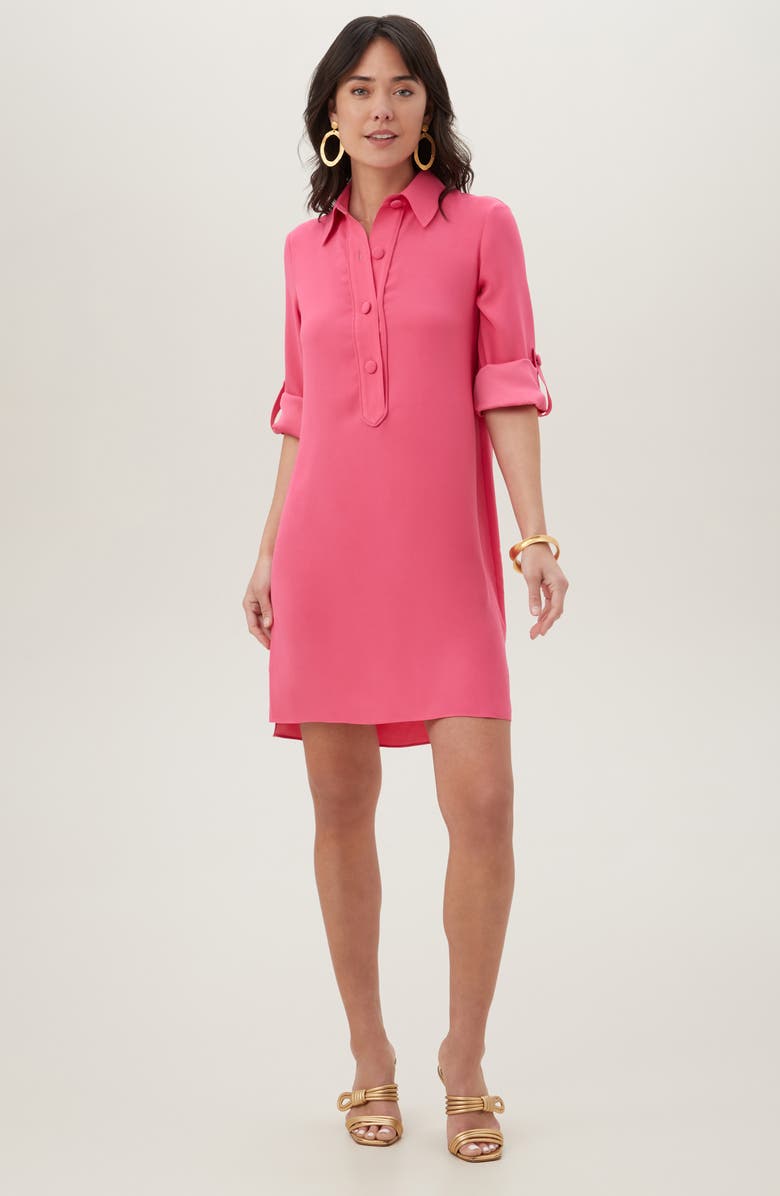 Trina Turk Portrait Collar Shirtdress, Alternate, color, 