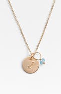 Nashelle 14k-Gold Fill & Semiprecious Birthstone Zodiac Mini Disc Necklace