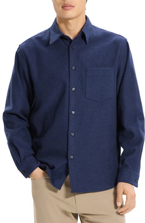 Weekend Brushed Cotton Twill Button-Up Shirt
