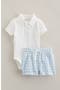 selected White- Blue Gingham