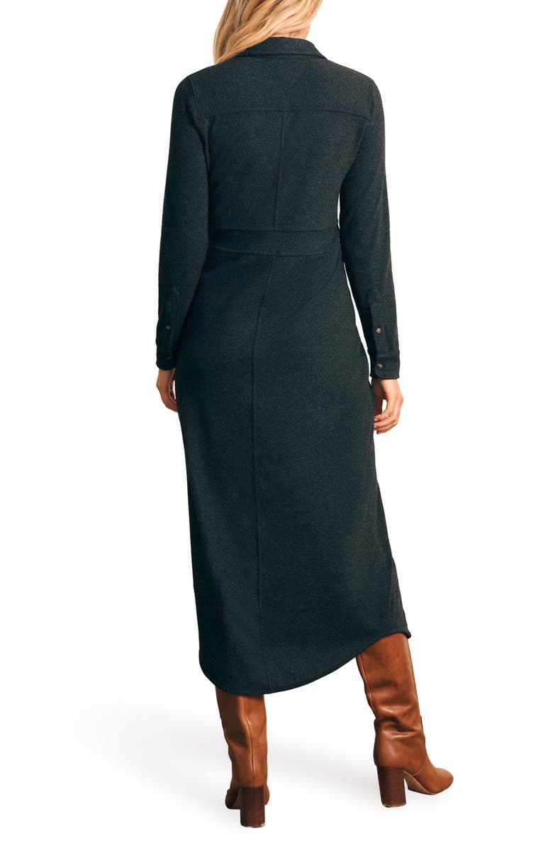 Faherty Legend Sweater Maxi Shirtdress, Alternate, color, 