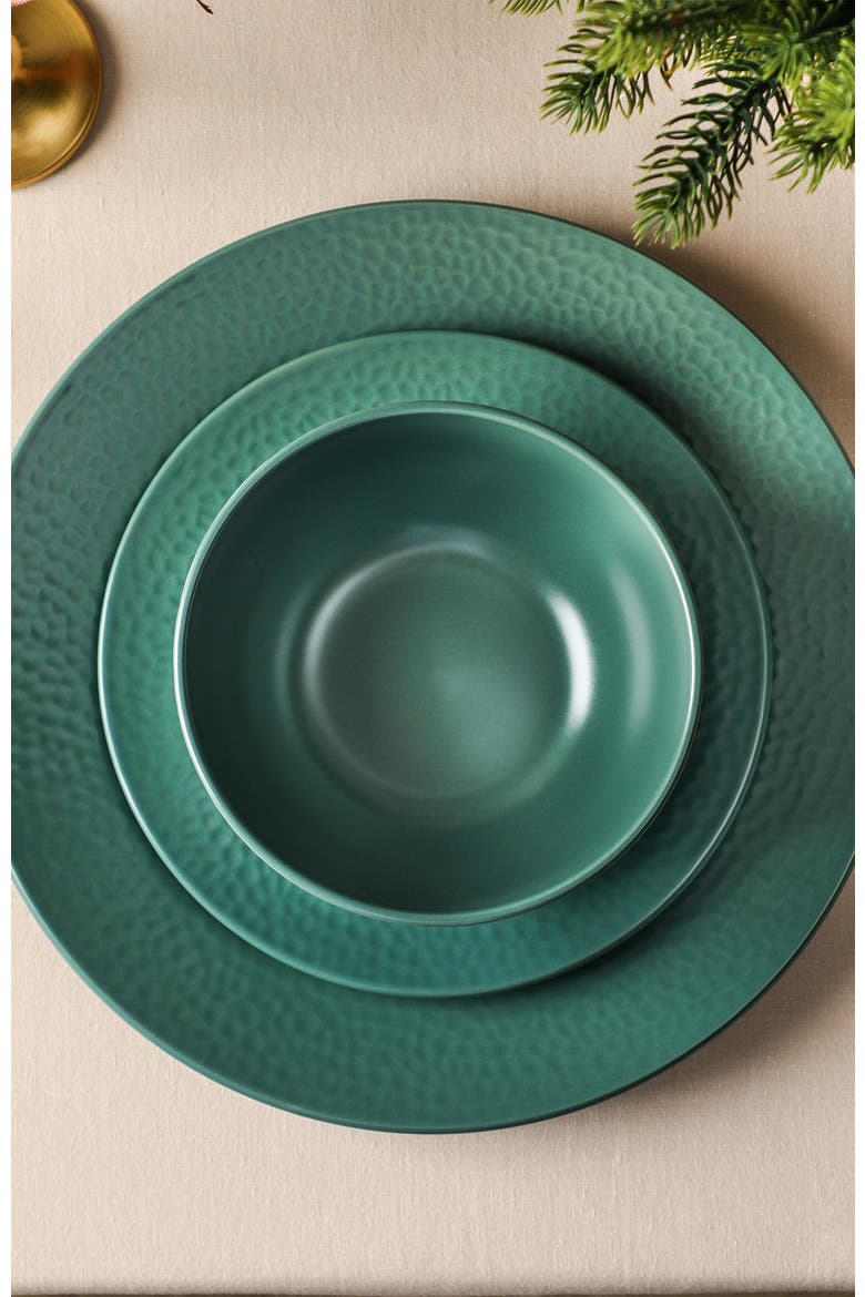 Topaz Stoneware 24-Piece Dinnerware Set, Alternate, color, Smoke Green
