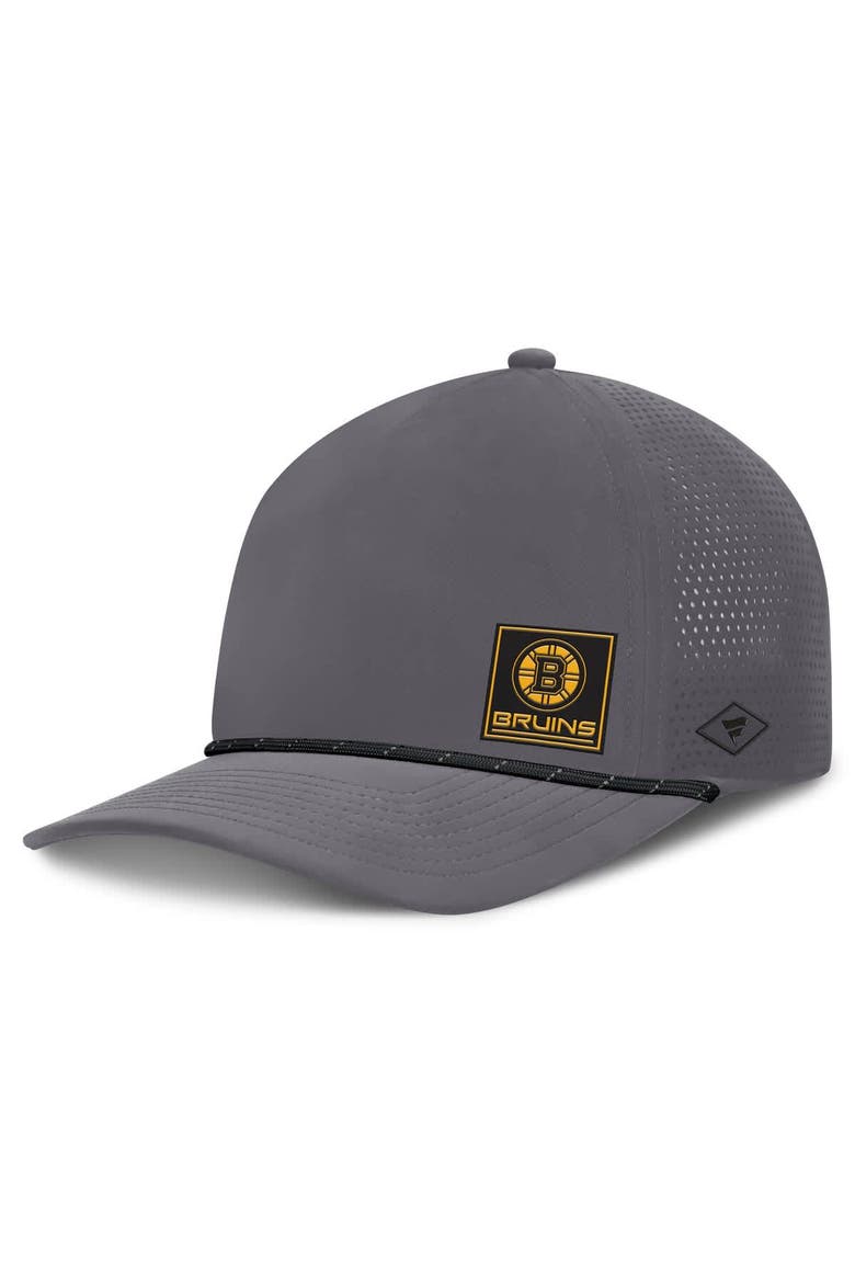 Men's Fanatics Gray Boston Bruins Captain Rope Adjustable Hat, Main, color, Gray