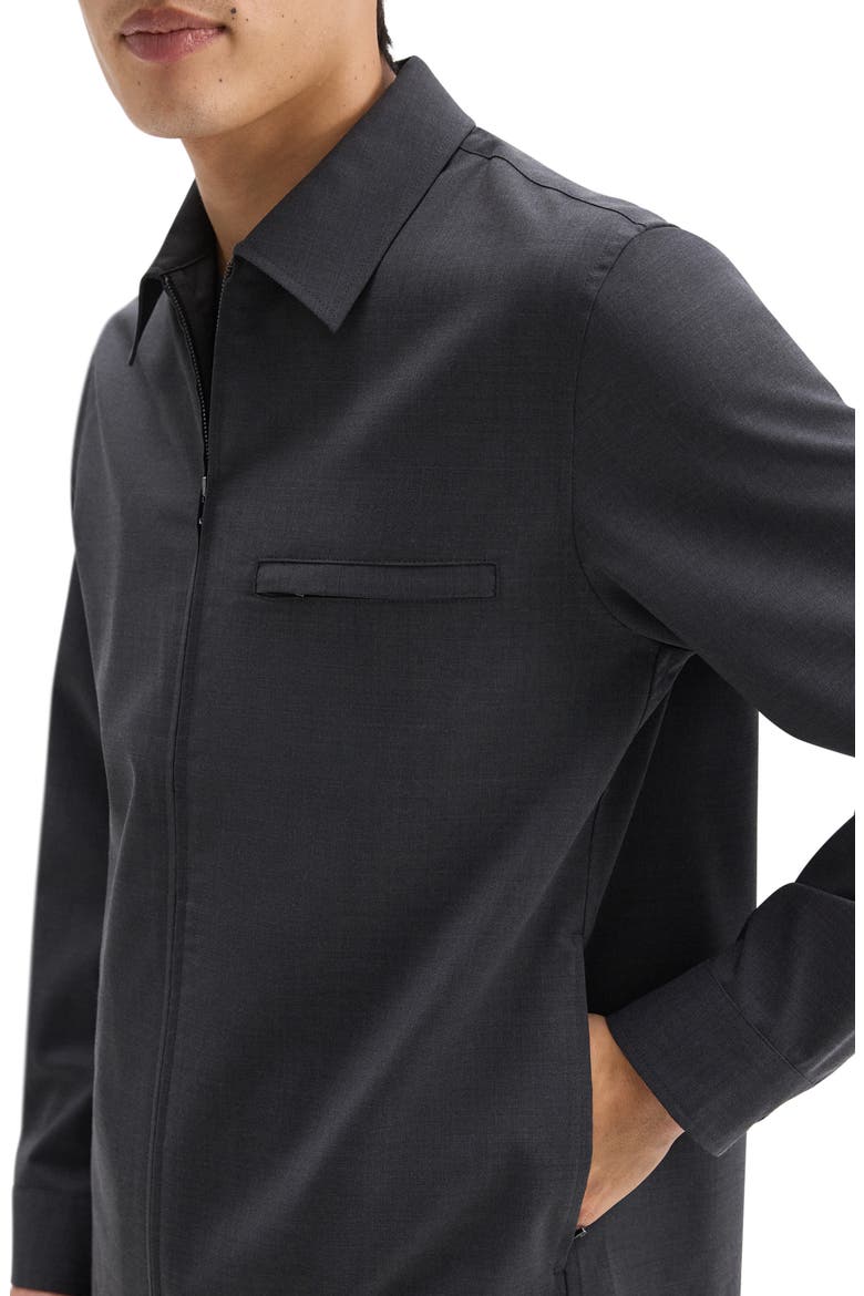 Travel Motion Wool Blend Overshirt, Alternate, color, CHARCOAL MELANGE