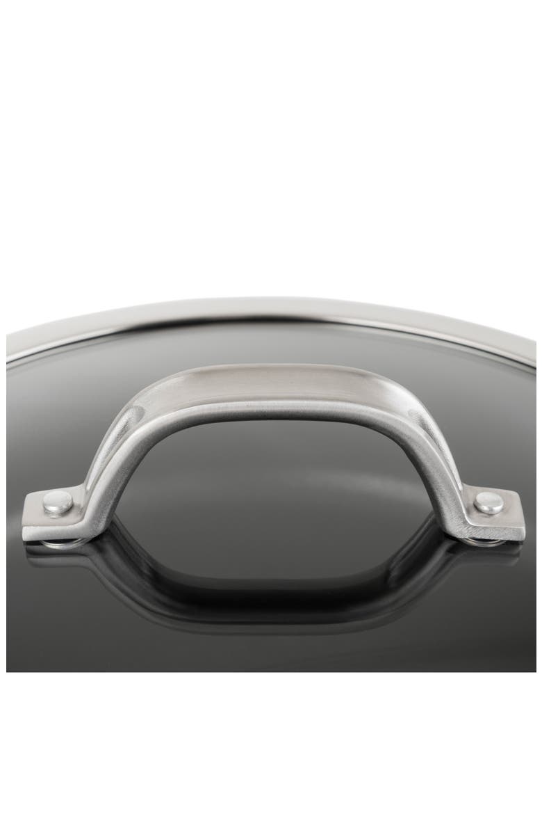 4-Quart Hard Anodized Nonstick Soup Pot with Lid, Alternate, color, DARK GREY