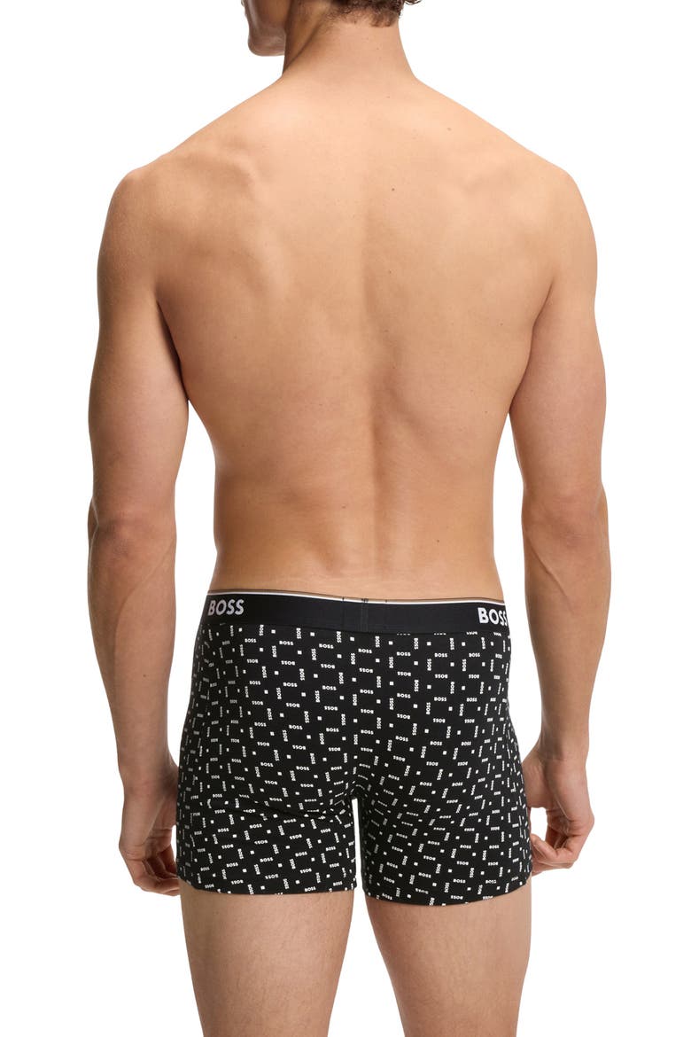 3-Pack Power Stretch Cotton Boxer Briefs, Alternate, color, BLACK