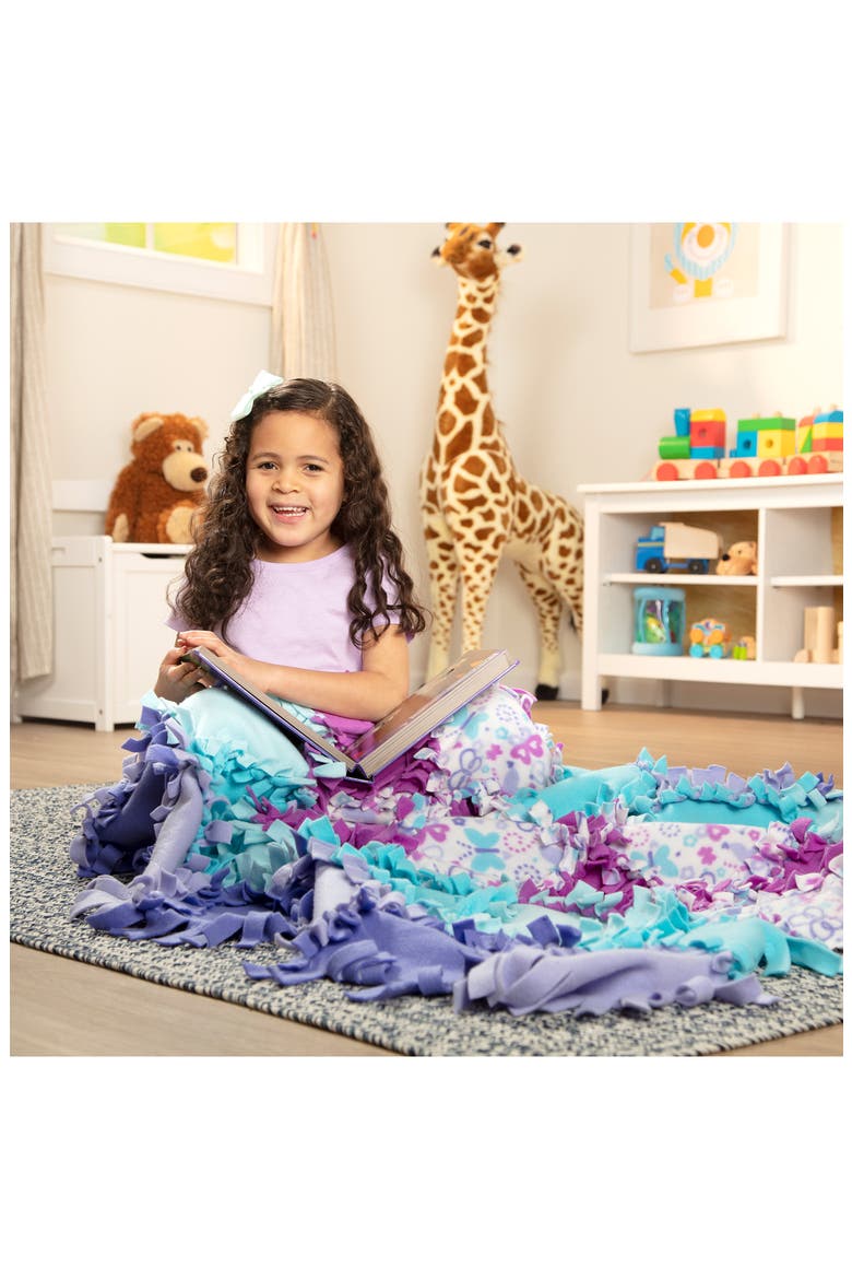 Kids' Created by Me! Butterfly Fleece Quilt Craft Kit, Alternate, color, 0