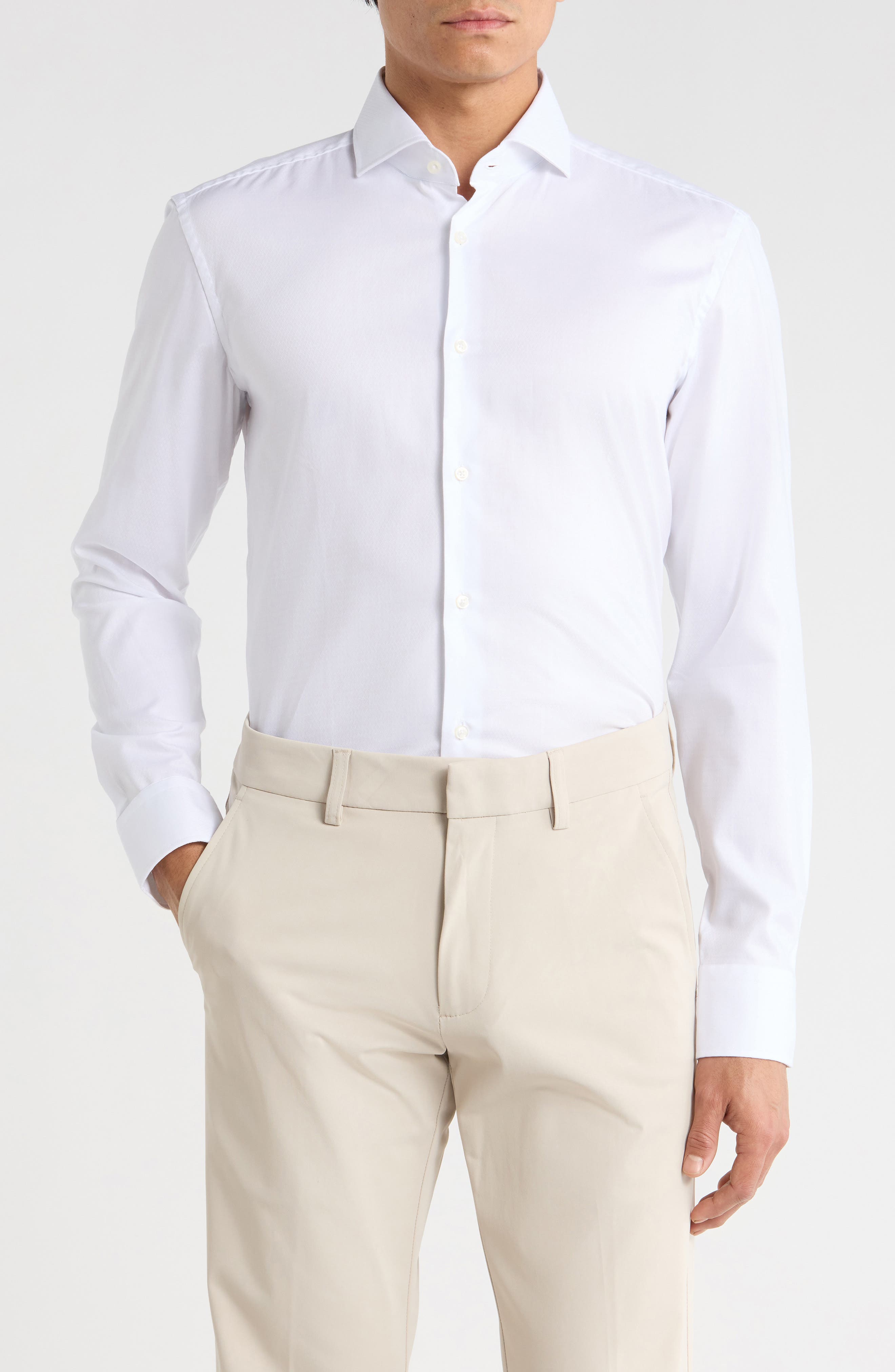 BOSS Hank Kent Slim Fit Cotton Dress Shirt