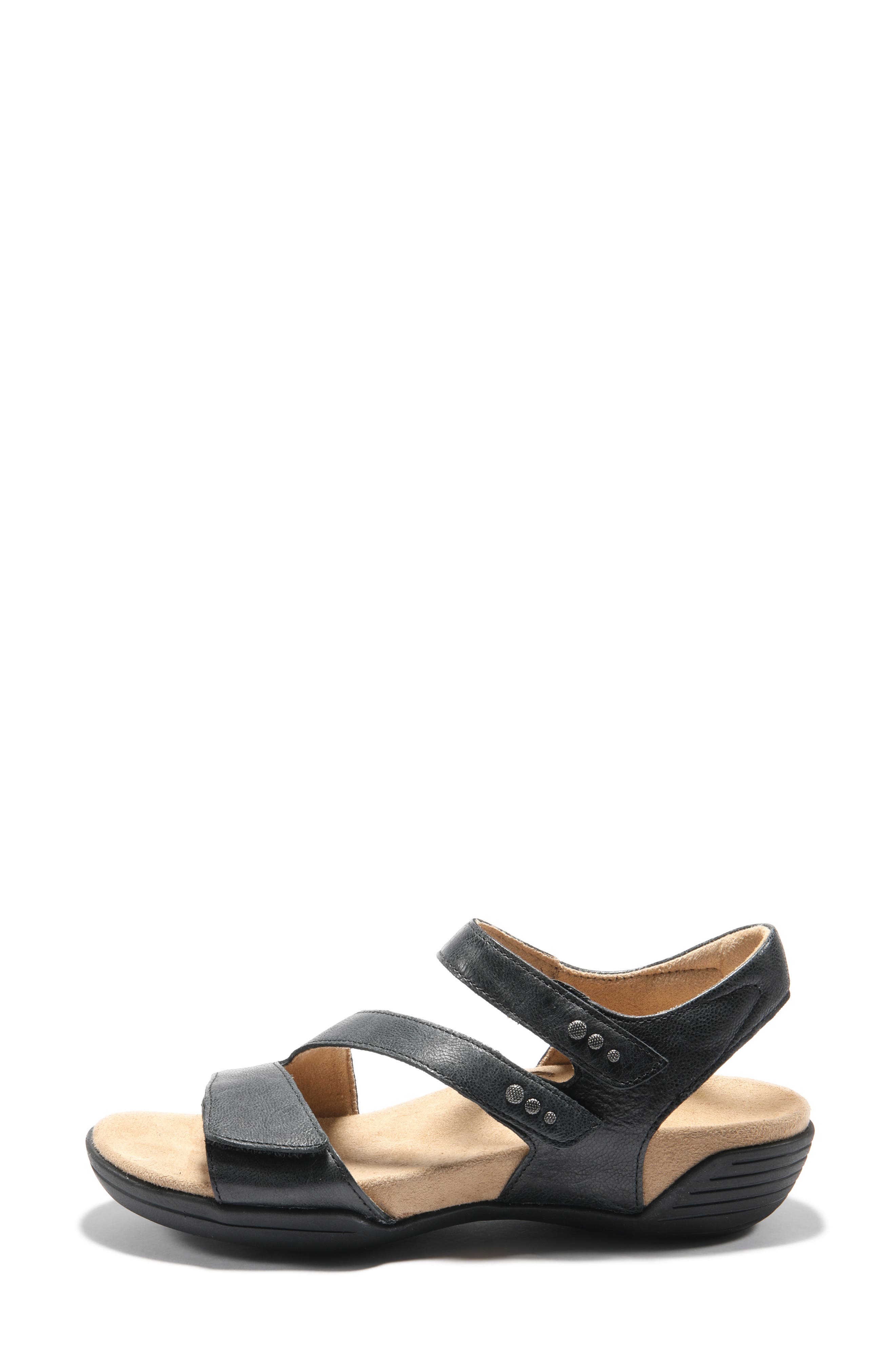 Hälsa Footwear Hälsa Denia Ankle Strap Sandal, Alternate, color, Black Leather