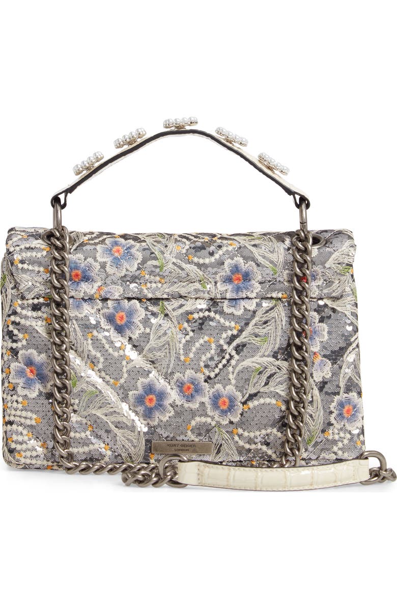 Kurt Geiger London Kensington Embroidered Sequin Shoulder Bag, Alternate, color,