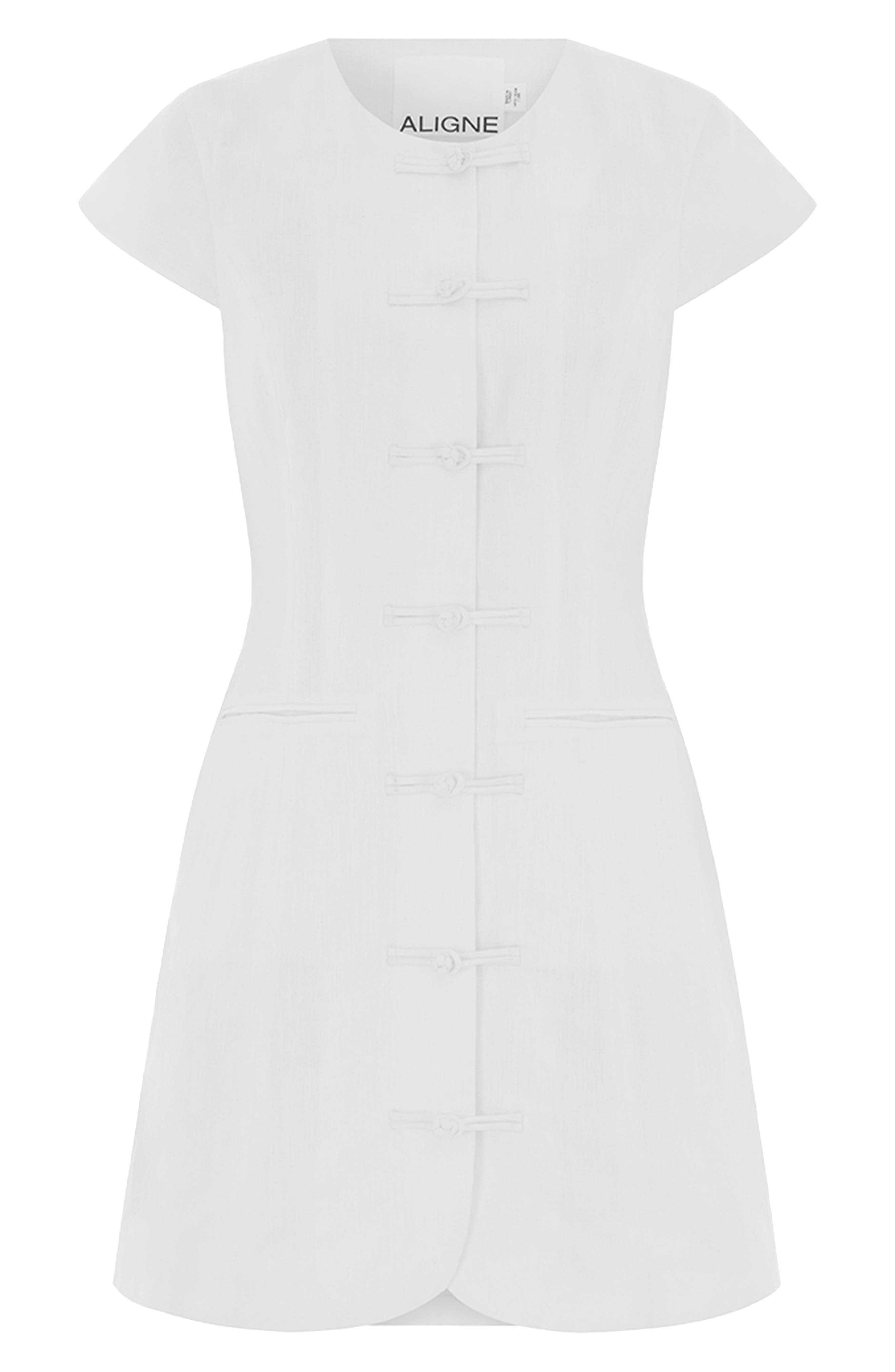 aligne linen dress Leah Linen Mix Dress