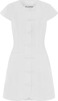 ALIGNE Jennie Cap Sleeve Cotton & Linen Minidress