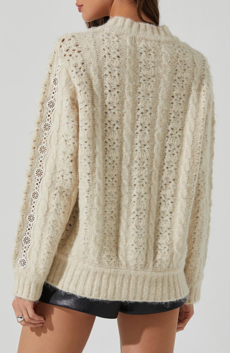 ASTR the Label Nesmarie Lace Cardigan, Alternate, color, 