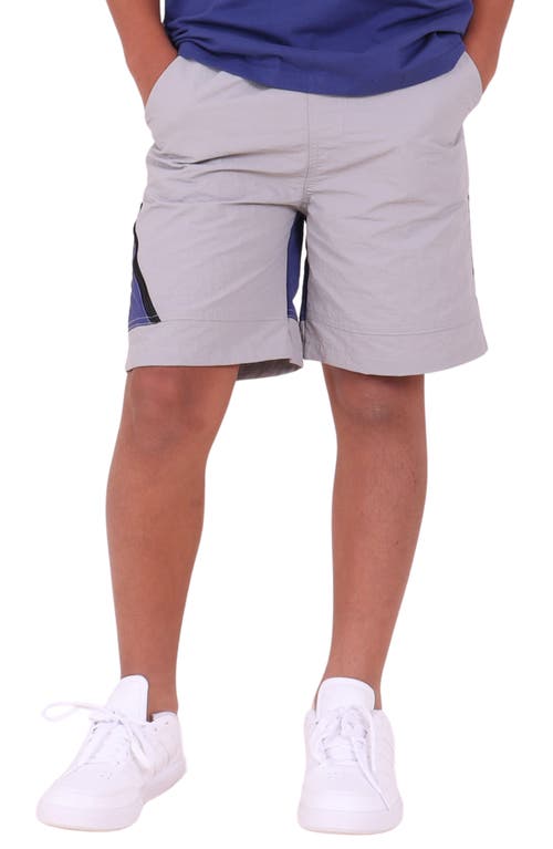 Tiny Tribe Kids' Segment Hybrid Shorts In Navy/grey