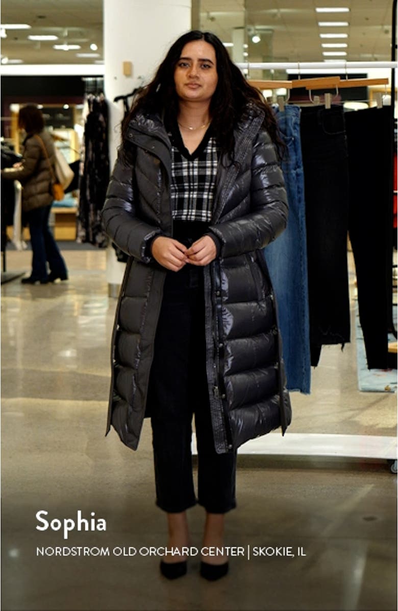 Coralia Water Resistant Hooded 800 Fill Power Down Coat, sales video thumbnail