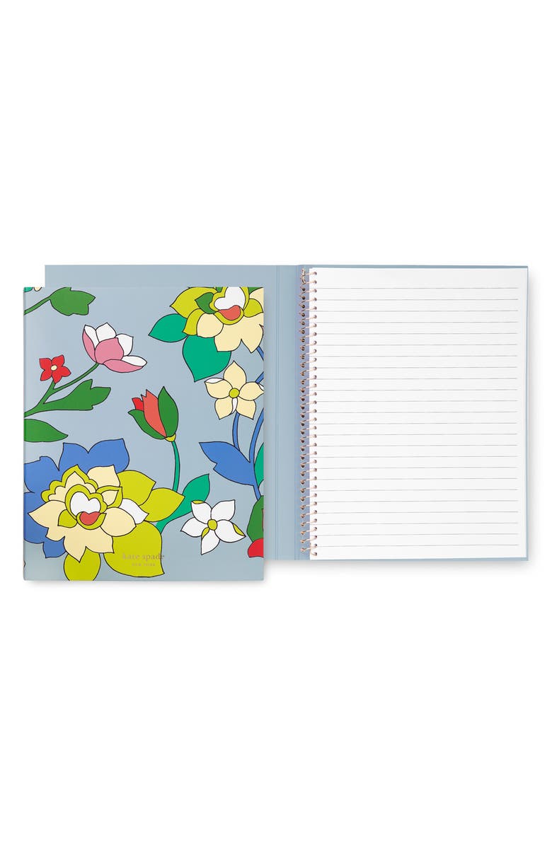 Kate Spade New York floral concealed spiral notebook, Main, color, 