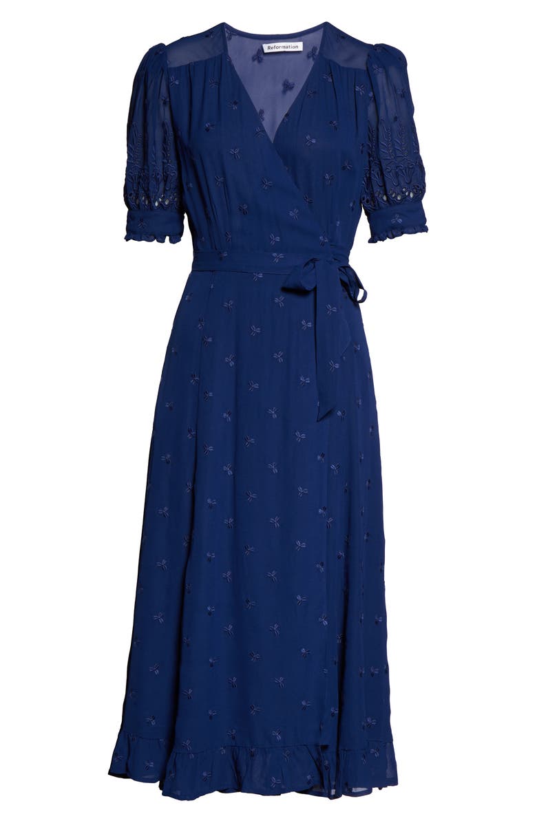 Reformation Annalise Midi Wrap Dress, Alternate, color, 