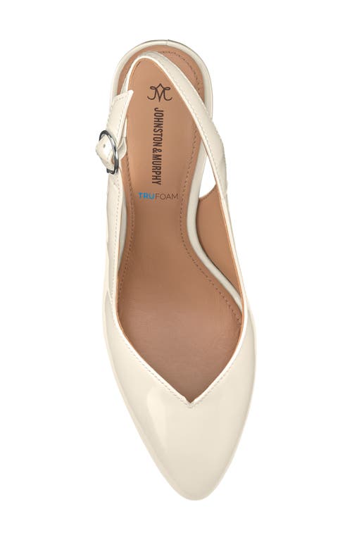 Johnston & Murphy Vicki Slingback Pump In Bone Italian Pearlized