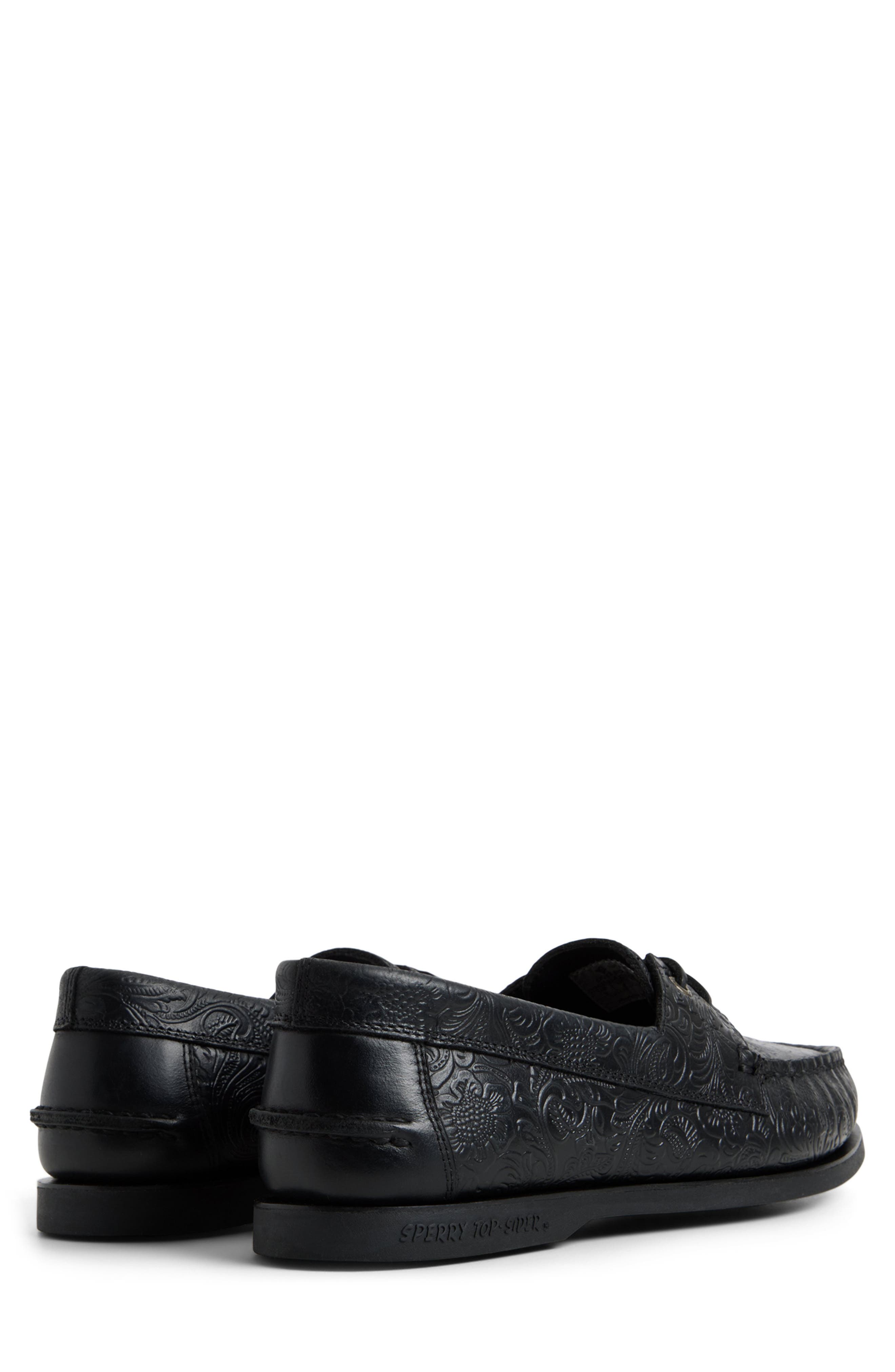 Lou Boat Shoe, Alternate, color, BLACK