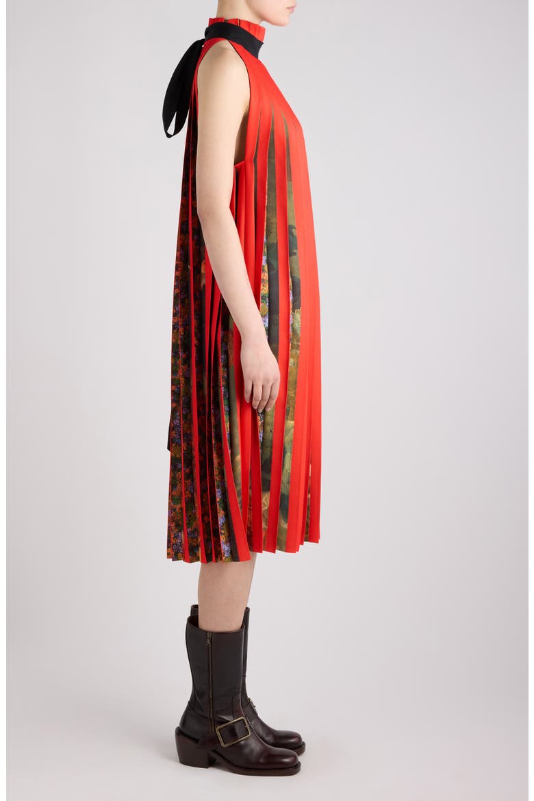 Dansa Floral Print Pleated Midi Dress, Alternate, color, DESSIN A