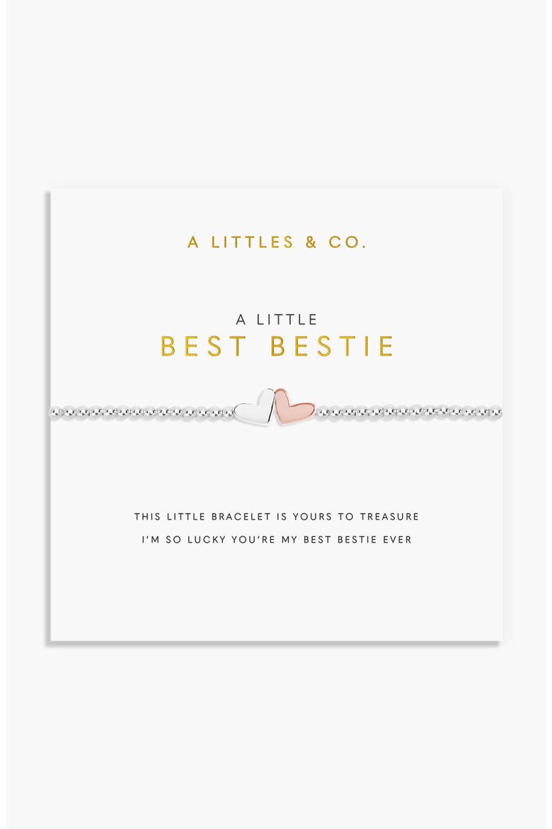 A Little 'Best Bestie' Bracelet, Main, color, Metallic Silver