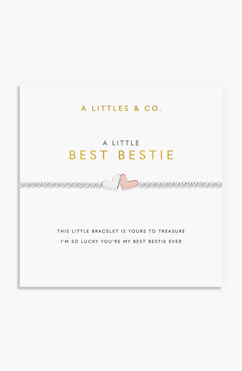 A Littles & Co A Little 'Best Bestie' Bracelet, Main, color, Metallic Silver