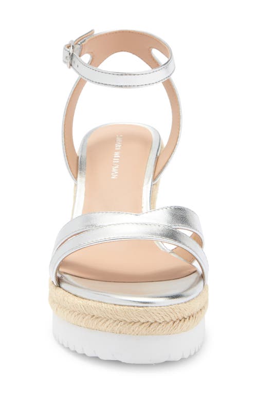 Stuart Weitzman Catlina Espadrille Wedge Sandal In Silver