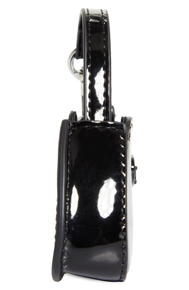 DIESEL<sup>®</sup> Play Faux Leather Bag Charm, Alternate, color, Black